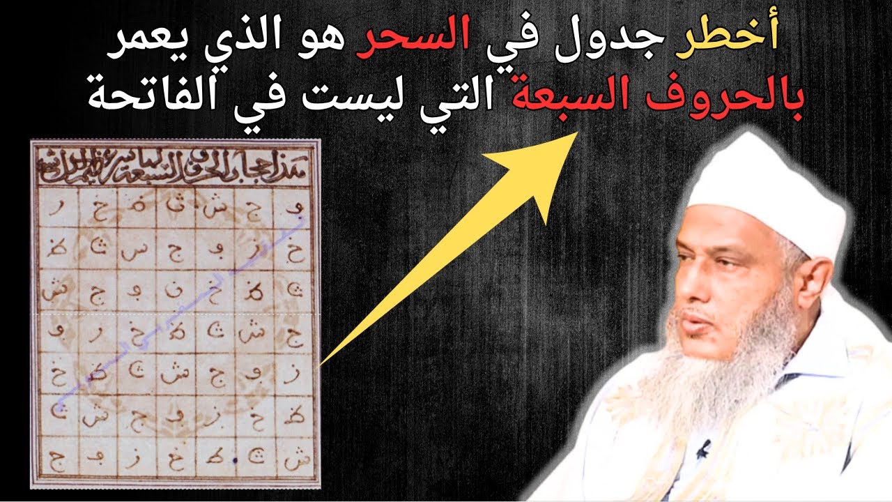أخطر جدول في السحر هو الذي يعمر بالحروف السبعة التي ليست في  الفاتحة l الشيخ ولد الددو الشنقيطي