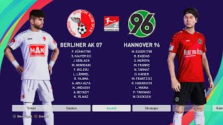 PES 21 BERLINER AK 07 vs Hannover 96 2.Bundesliga