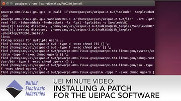 Installing a Patch for the UEI Programmable Automation Contoller | UEI Minute Video