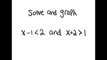 Compound Inequality: Solve and graph x-1 ＜ 2 and x+2 ＞ 1
