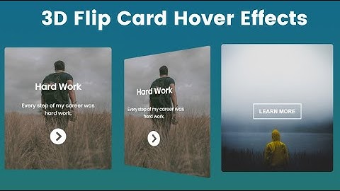 3D FLIP CARD HOVER EFFECTS || ANIMATION EFFECTS USING HTML & CSS