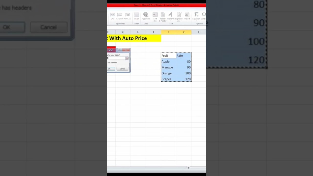How to create drop list with Auto Price List Excel 2024Data Validation