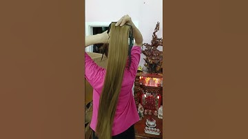 Cột tóc giả thẳng dài qua mông #toccot #tócgiả