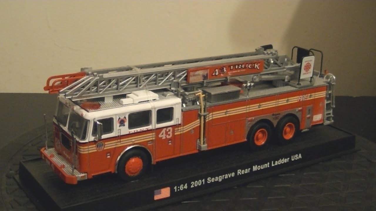 Amercom Seagrave Fire Truck Rear Mount Ladder Fdny 1 64 Scale Review Hd Youtube
