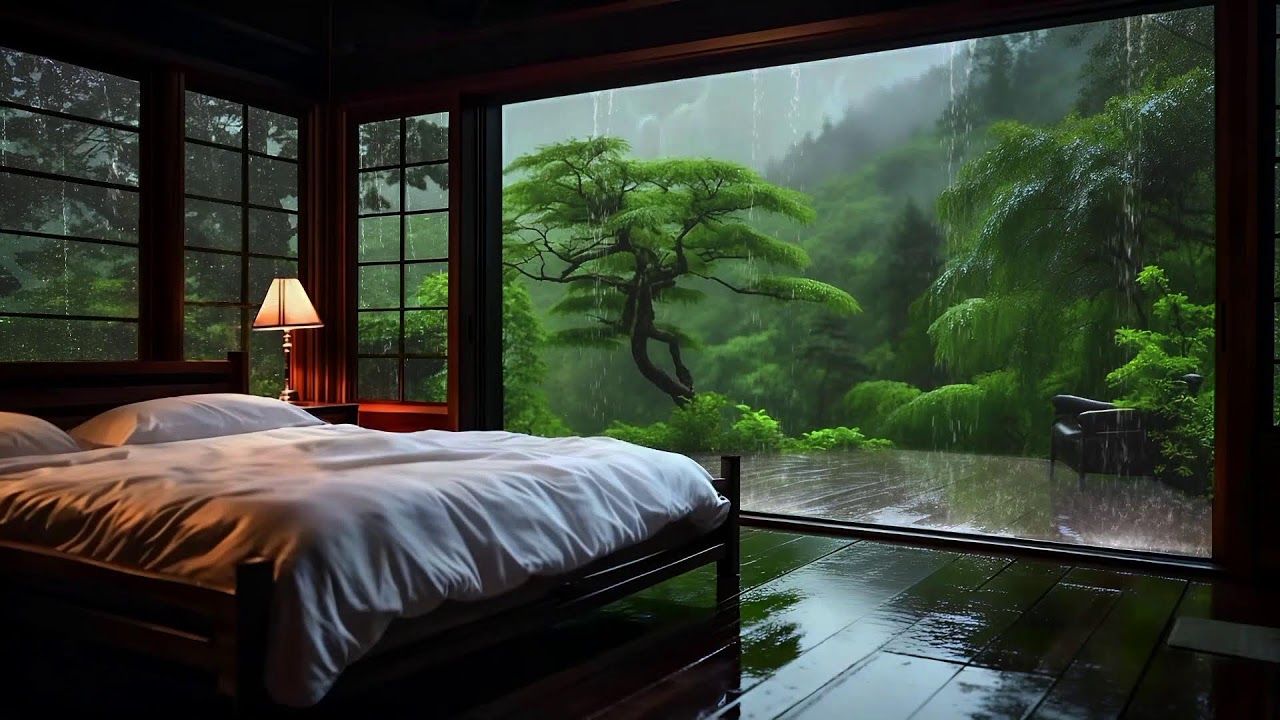 QUICK SLEEP GUARANTEED - Calm Music + Night Rain | Stress & Anxiety Relief