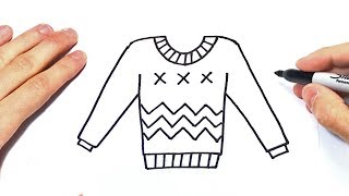 Como dibujar un Jersey o Sueter | Dibujar Ropa