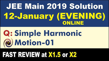 JEE Main 2019 Physics Solutions | Simple Harmonic Motion 01
