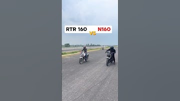 RTR 160 Vs N160 DRAG RACE #rtr160 #apachertr160 #n160 #pulsarn160 #dragrace #shorts