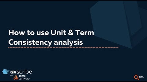 QVscribe for Jama: Consistency Analysis