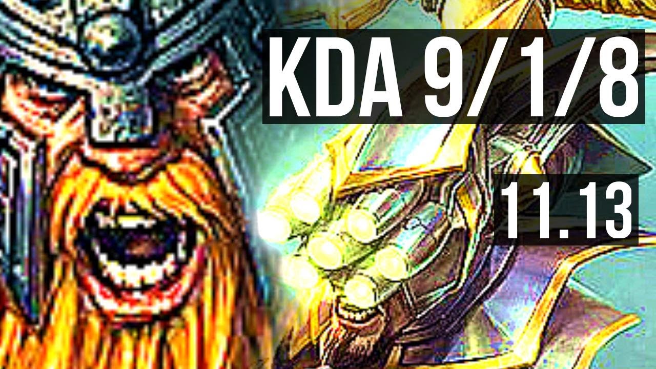 OLAF vs MASTER YI (JUNGLE) | 9/1/8, 69% winrate, Godlike | EUW Master | v11.13