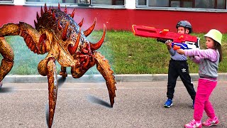 Nerf War Alien Invasion atack! Нерф война! Вторжение инопланетных жуков #2 топ 5 Nerf Show