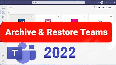 How to Archive a Team in Microsoft Teams | How to Archive Old Teams in Teams |Restore Archived Teams