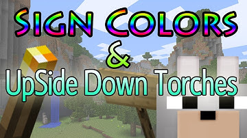 Minecraft Mods - Sign Colors & Upside Down Torches 1.3.1 Review and Tutorial