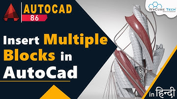 Block Command - How to Use & Insert MULTIPLE BLOCKS at different coordinates in AutoCAD #86