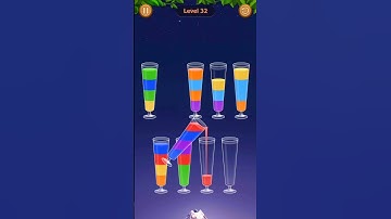 Water Sort Game Level - 32 Without Boosters | Puzzle Games #entertainment #puzzle #games
