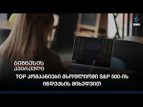 TOP კომპანიები მსოფლიოში S\u0026P 500-ის ინდექსის მიხედვით;