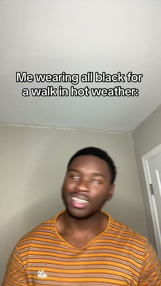 When you wear black in hot weather.. YouTube