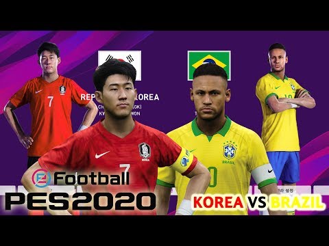 친선경기 대한민국 VS 브라질 (PS4, PES 2020)