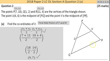Maths screencast 2018 Paper 2 LC OL Question 2