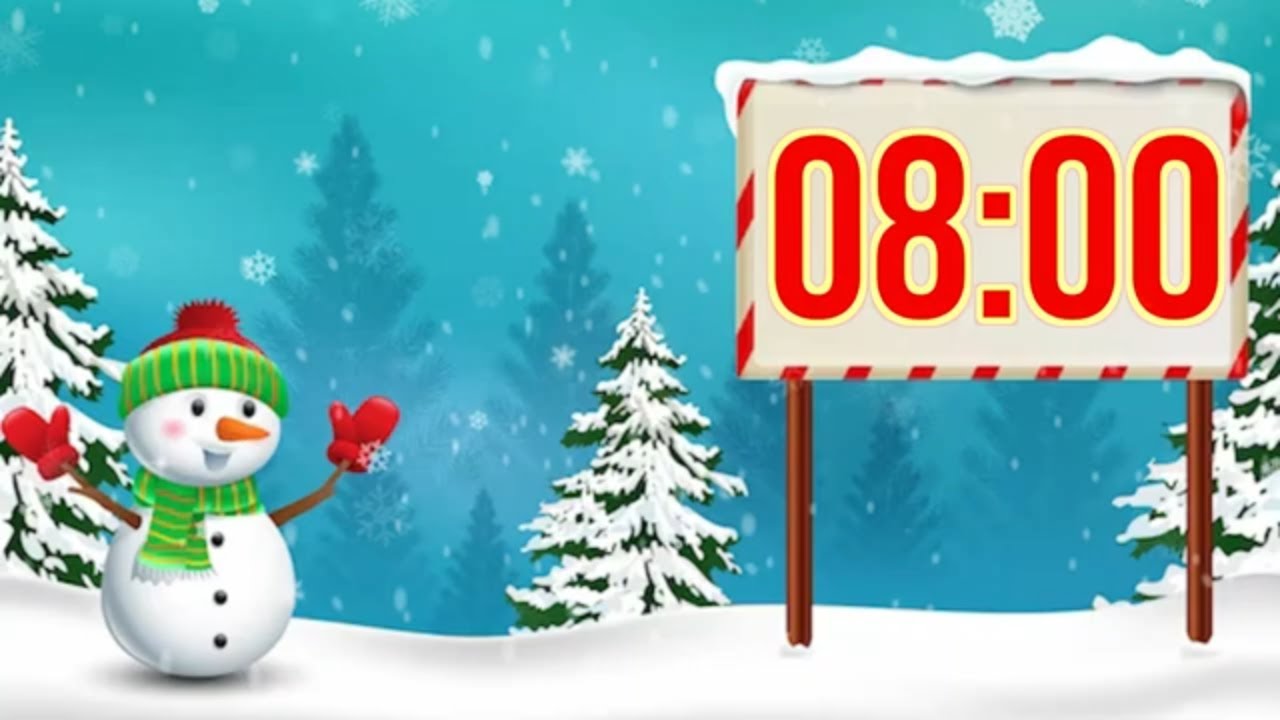 8 minute winter timer with music and alarm 🎵⏰