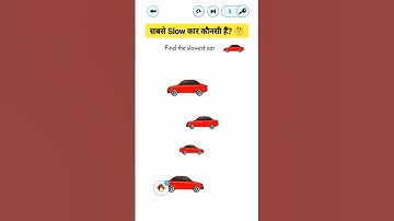 🤔 Find the Slowest Car | सबसे Slow कार कौनसी हैं? #shorts #youtubeshorts #riddles