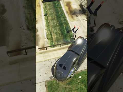 NPC splashed Hard into the river after being struck off bridge by car in GTA! 🤣 #shorts #gta #xbox