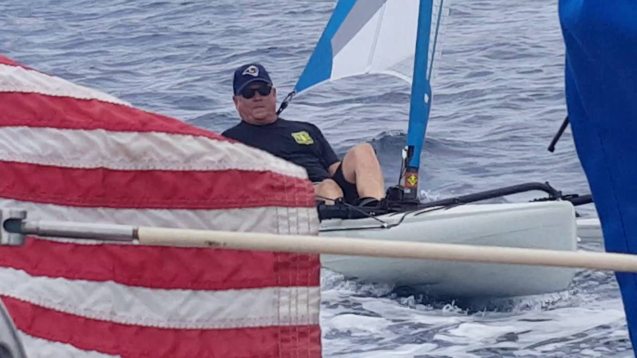 Bob Fowler Trucking sailing a Hobie