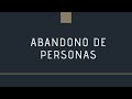 Abandono de personas