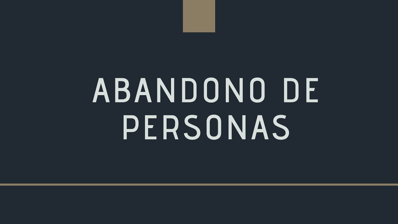 Abandono de personas