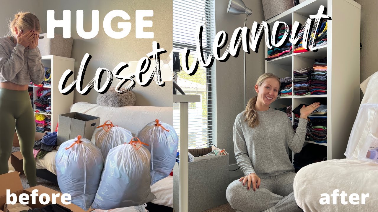 HUGE Closet Cleanout | Reorganizing my Activewear Collection! - YouTube