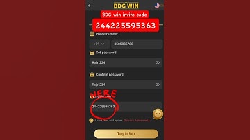 BDG Win invite code/bdg win game invite code/BDG Win Game ko kasa register kara