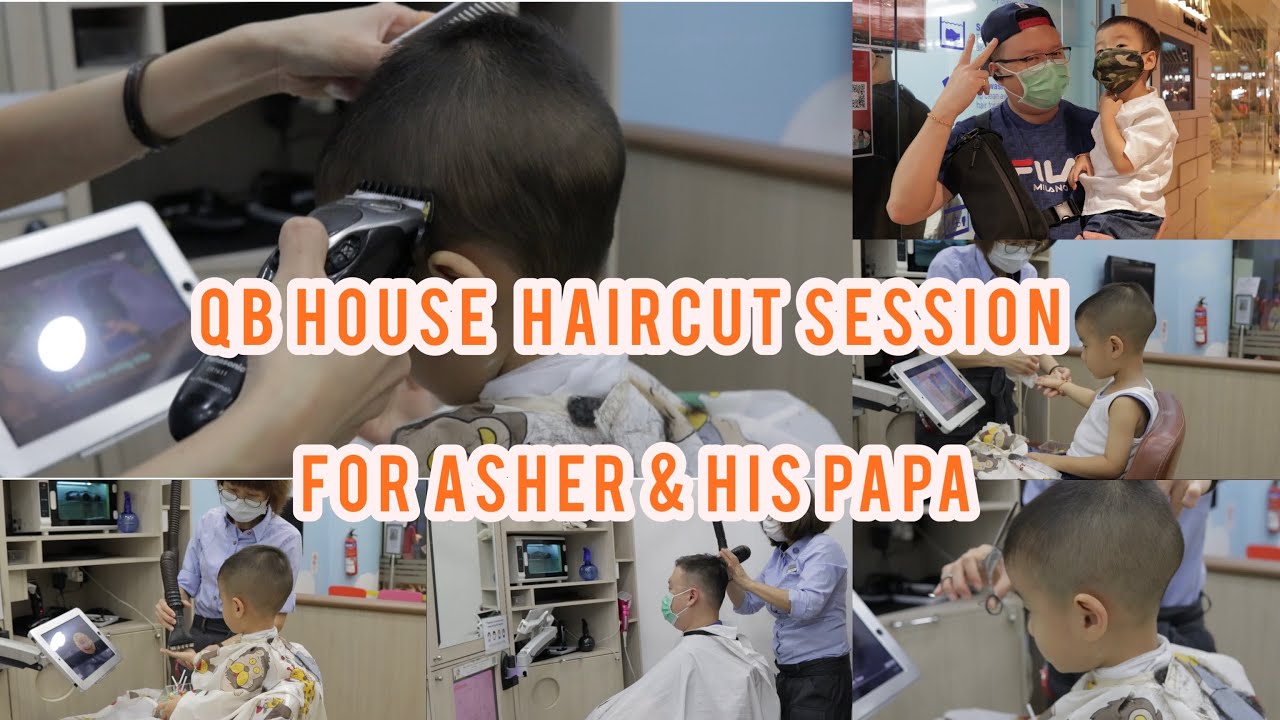 QB House Haircut for kids Haircut session for Asher & his Father