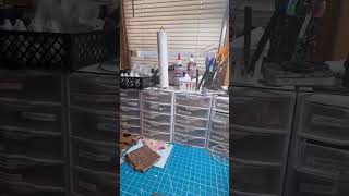 Craft room Peak - “Wall” of drawers. #diy