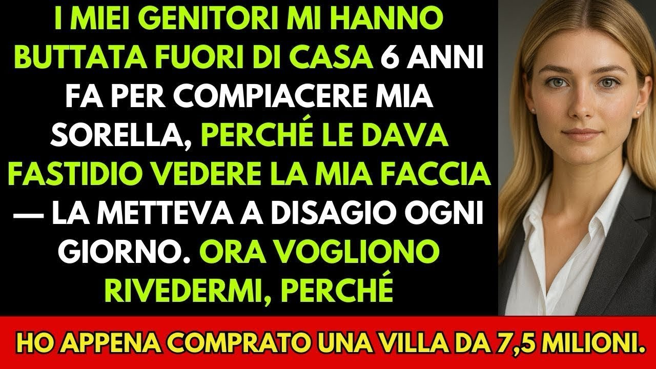 I miei genitori mi cacciarono per compiacere mia sorella  Dopo 6 anni…