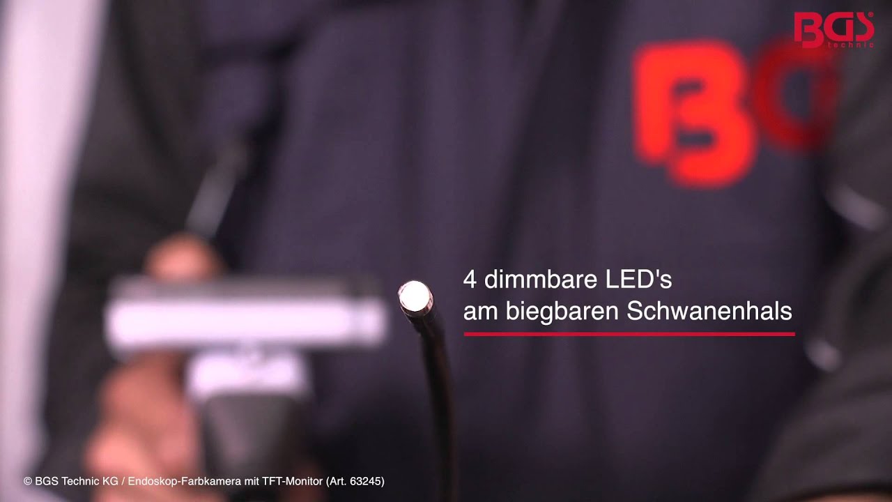 Boroscopio con camara LCD 3.5“ BGS 63245 - YouTube