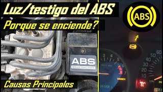 causas por las que la luz del abs se que encendida en el tablero