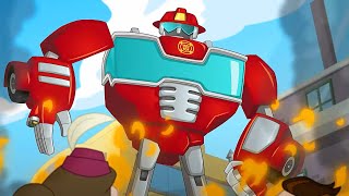 Fire Downtown! | Rescue Bots | Season 3 Episode 11 | Kids Cartoon | Transformers Junior