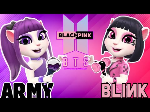 ARMY💜 V/S BLINK🖤💗 || BTS X BLACKPINK by my talking angela 2 #mytalkingangela2 #bts #blackpink