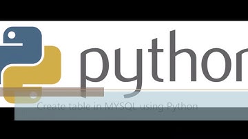 Create table in MySQL using Python