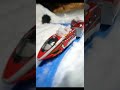 大雪に真っ赤なプラレール　500 TYPE EVA-02 エヴァンゲリオン弐号機　#プラレール　#新幹線