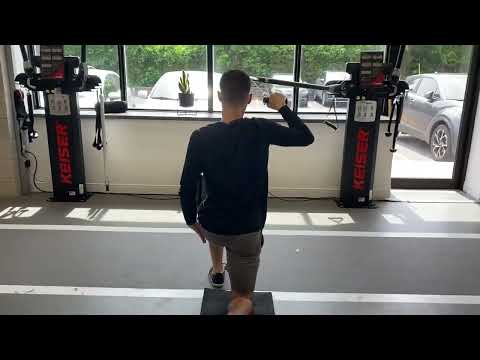Half Kneeling Single Arm Face Pull to Press