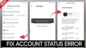 How to Fix Instagram Account Status An unexpected Error Occurred | Instagram Account Status Error