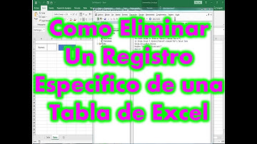 Como eliminar un registro especifico de una tabla de excel con un macro