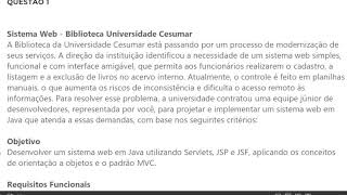 Desenvolver um sistema web em Java utilizando Servlets, JSP e JSF, aplicando os conceitos de orienta