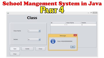 School Management System Step by Step in Java Part 4