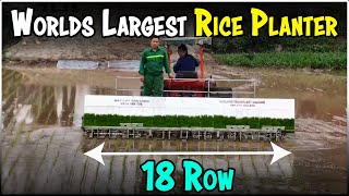 18 Row Rice Transplanter Machine | Largest Rice Planting Machine in the World