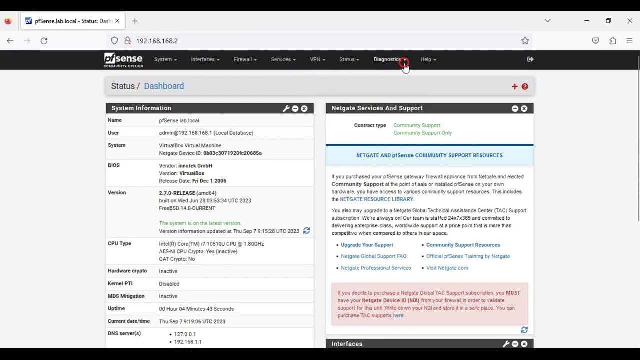 Configuring a pfsense VM as a Customer Gateway