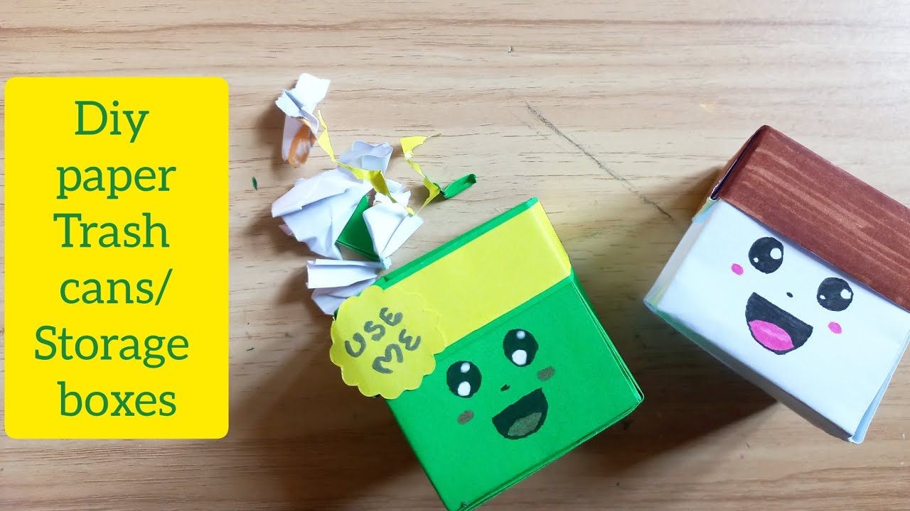 DIY MINI PAPER STORAGE BOX / Paper Crafts For School / Paper Craft / Easy  Origami Bear Box DIY 