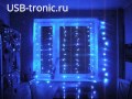 Гирлянда на окно Штора (синяя) | Гирлянды на USB-tronic.ru