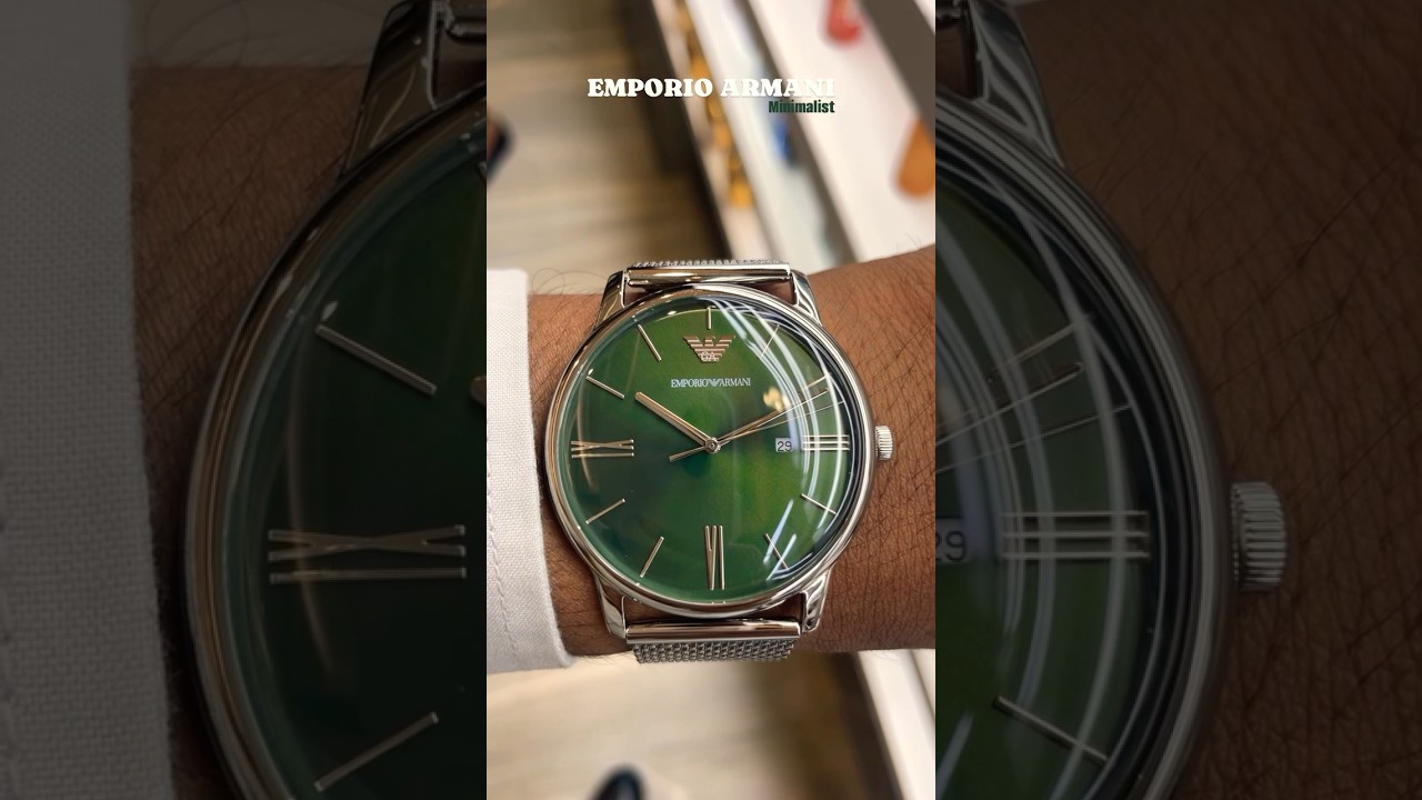 Emporio Armani Analog Green Dial Men's Watch-AR11578 Classy king 👑 #armani  #emporioarmaniwatch - YouTube